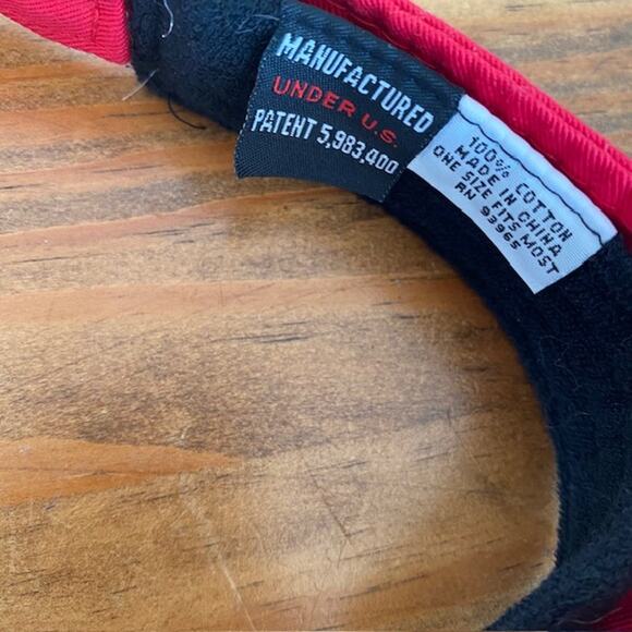 Vintage 90s Dale Earnhardt Roush Racing Red Adjustable Visor - Picture 5 of 7